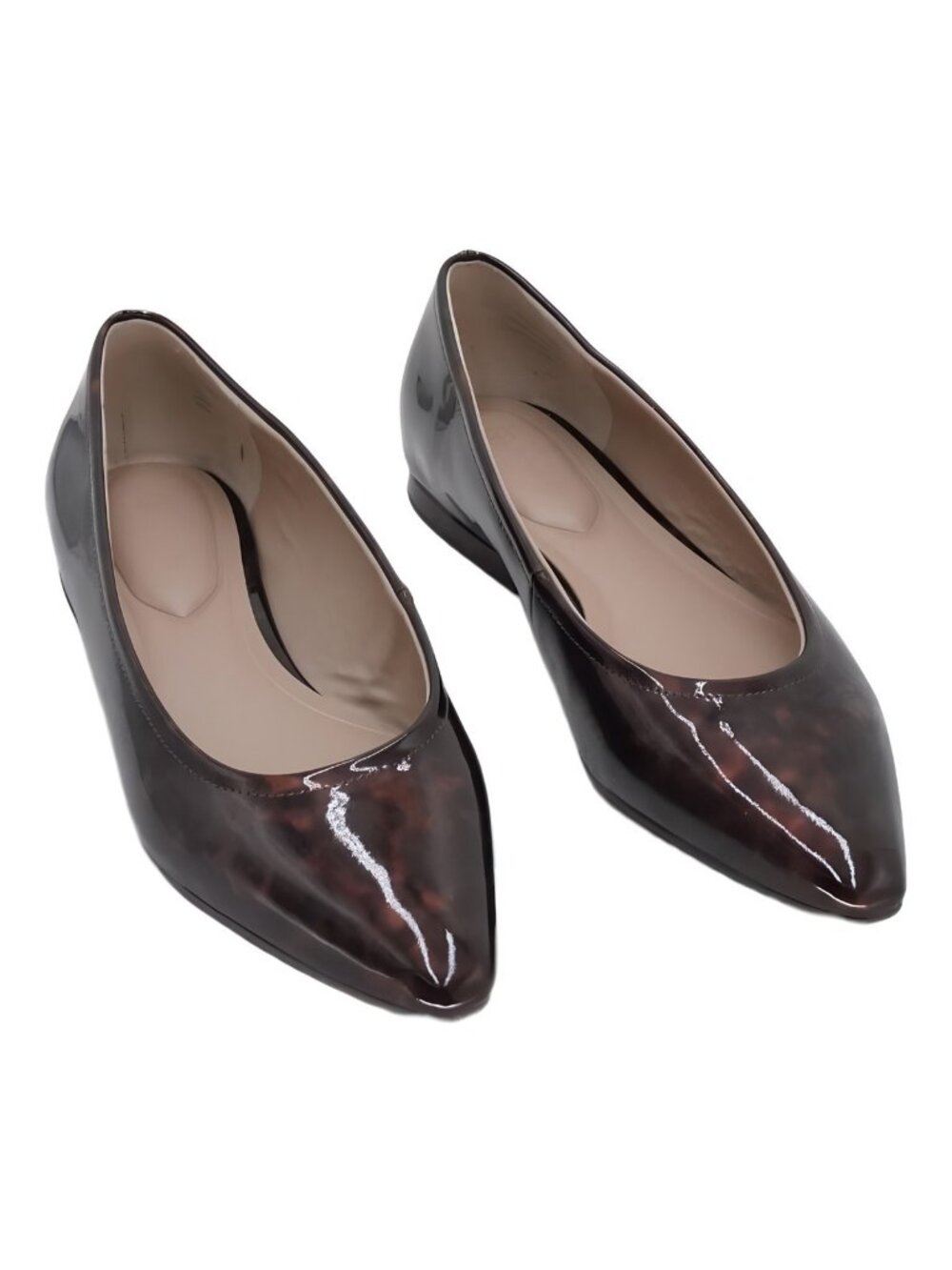 Giani Bernini Women's Hillda Pointed Toe Ballet Flat Tortoise Size 8.5M